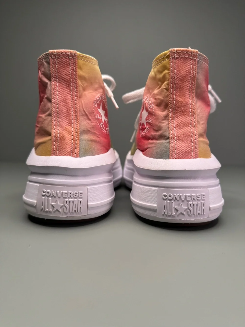 Converse Chuck Taylor All Star Move High Top Tie Dye Youth Size 1 Pink Platform